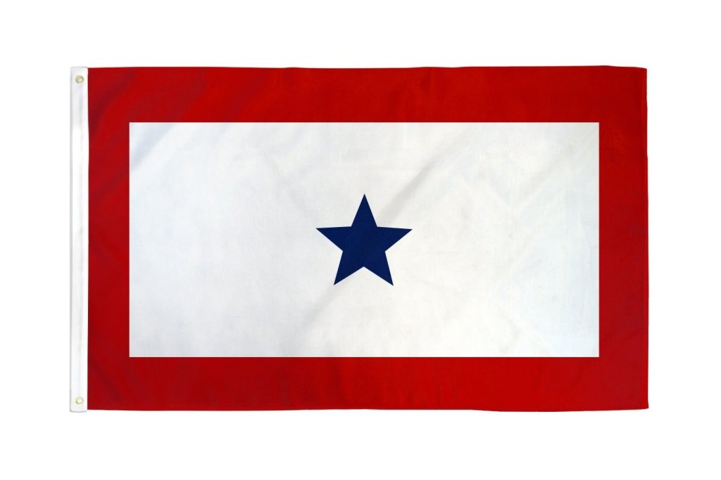 Blue Star Service (1 Star) Flag 3x5ft Poly - Flags Importer