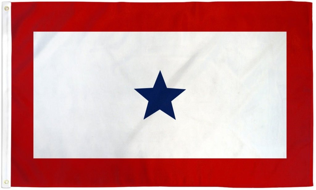 Blue Star Service (1 Star) Flag 3x5ft Poly - Flags Importer