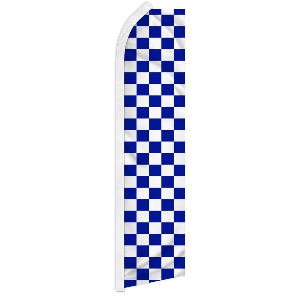 Blue & White Checkered Super Flag - Flags Importer