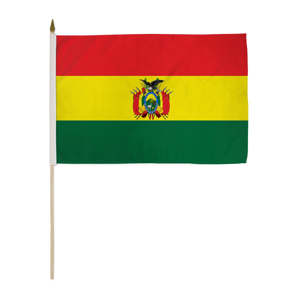 Bolivia 12x18in Stick Flag - Flags Importer