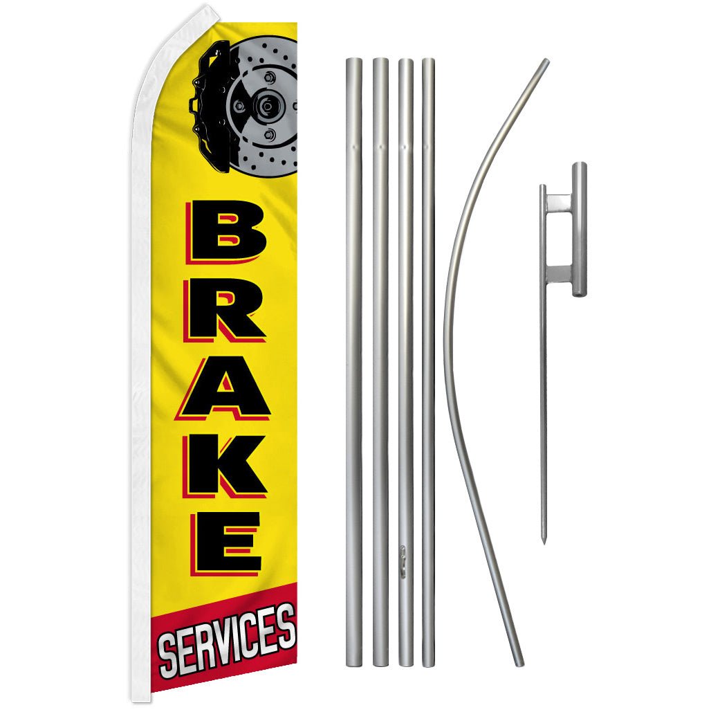 Brake Services Super Flag & Pole Kit - Flags Importer