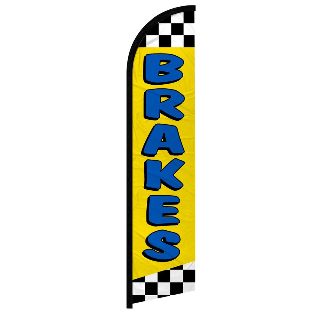 Brakes (Yellow) Windless Banner Flag - Flags Importer