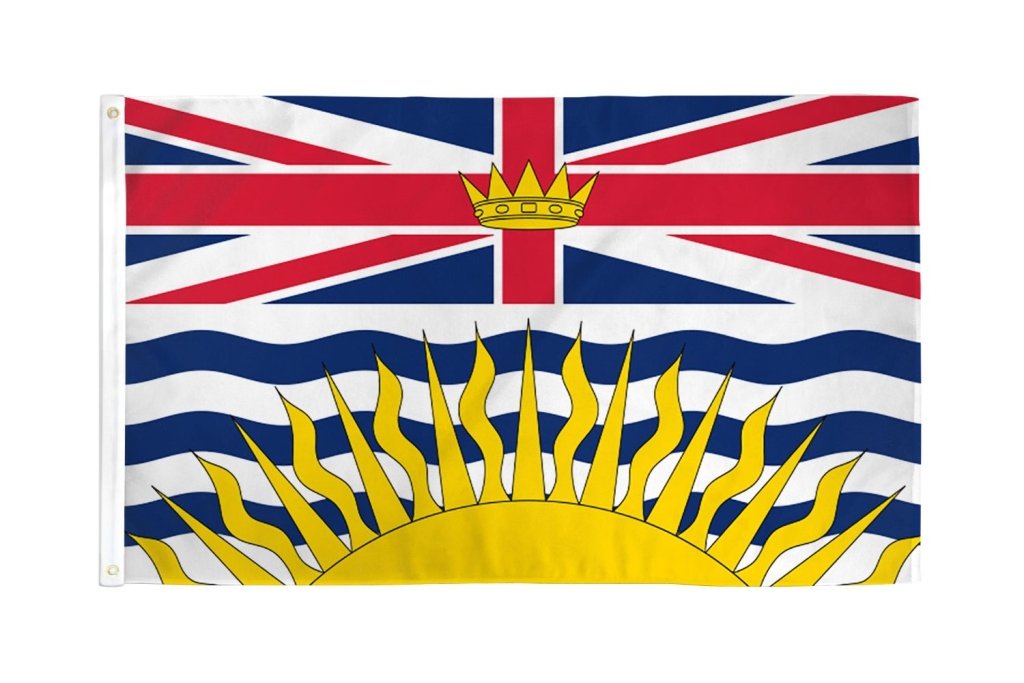 British Columbia Flag 3x5ft Poly - Flags Importer