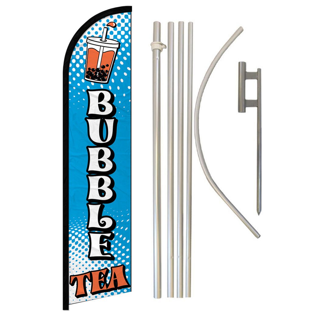 Bubble Tea Windless Banner Flag & Pole Kit - Flags Importer