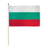 Bulgaria 12x18in Stick Flag - Flags Importer