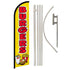 Burgers Windless Banner Flag & Pole Kit - Flags Importer