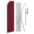 Burgundy Solid Color Super Flag & Pole Kit - Flags Importer