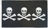 C Condent 3 Skulls Pirate Flag 3x5ft Poly - Flags Importer