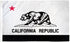 California (Black & White ) Flag 3x5ft Poly - Flags Importer