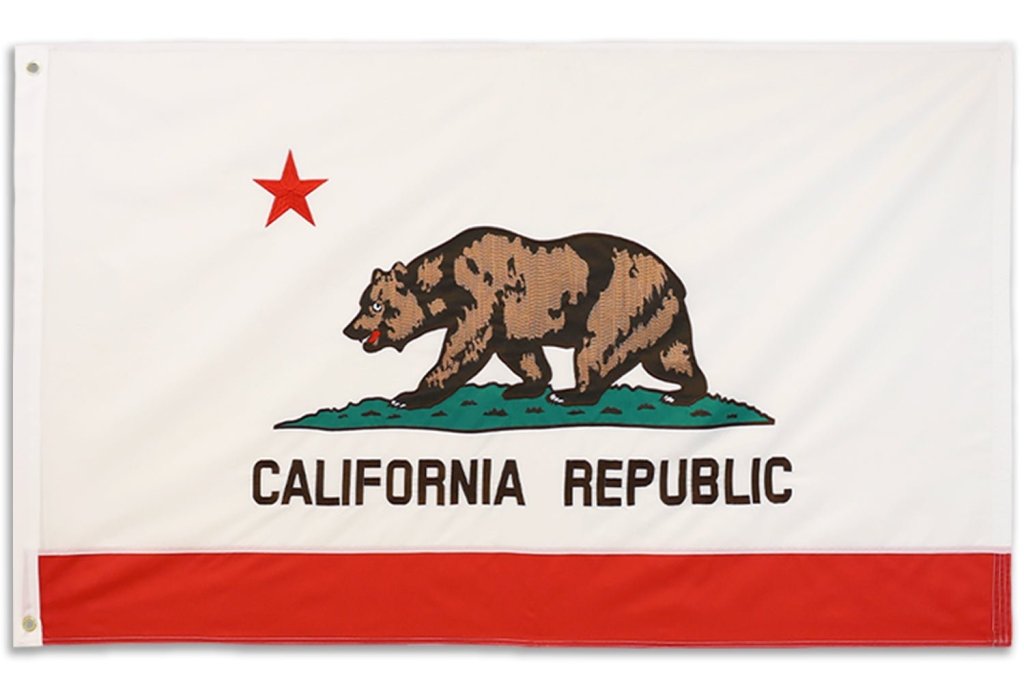 California Single - sided Embroidered Flag 3x5ft - Flags Importer