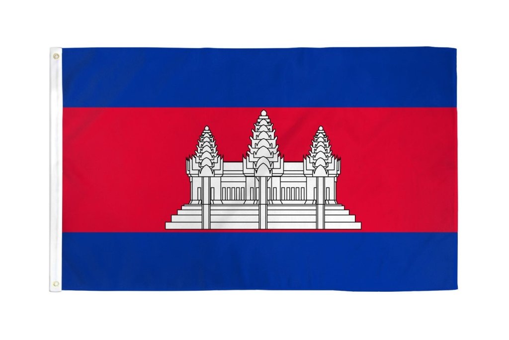 Cambodia Flag 3x5ft Poly - Flags Importer