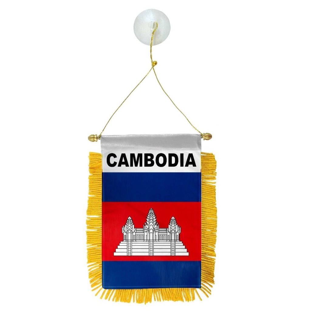 Cambodia Mini Banner - Flags Importer