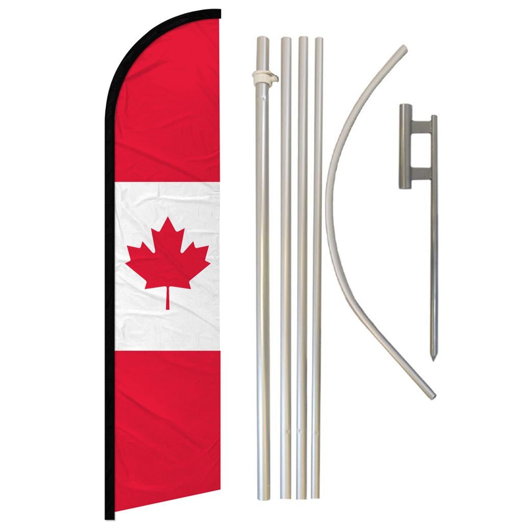 Canada Windless Banner Flag & Pole Kit - Flags Importer