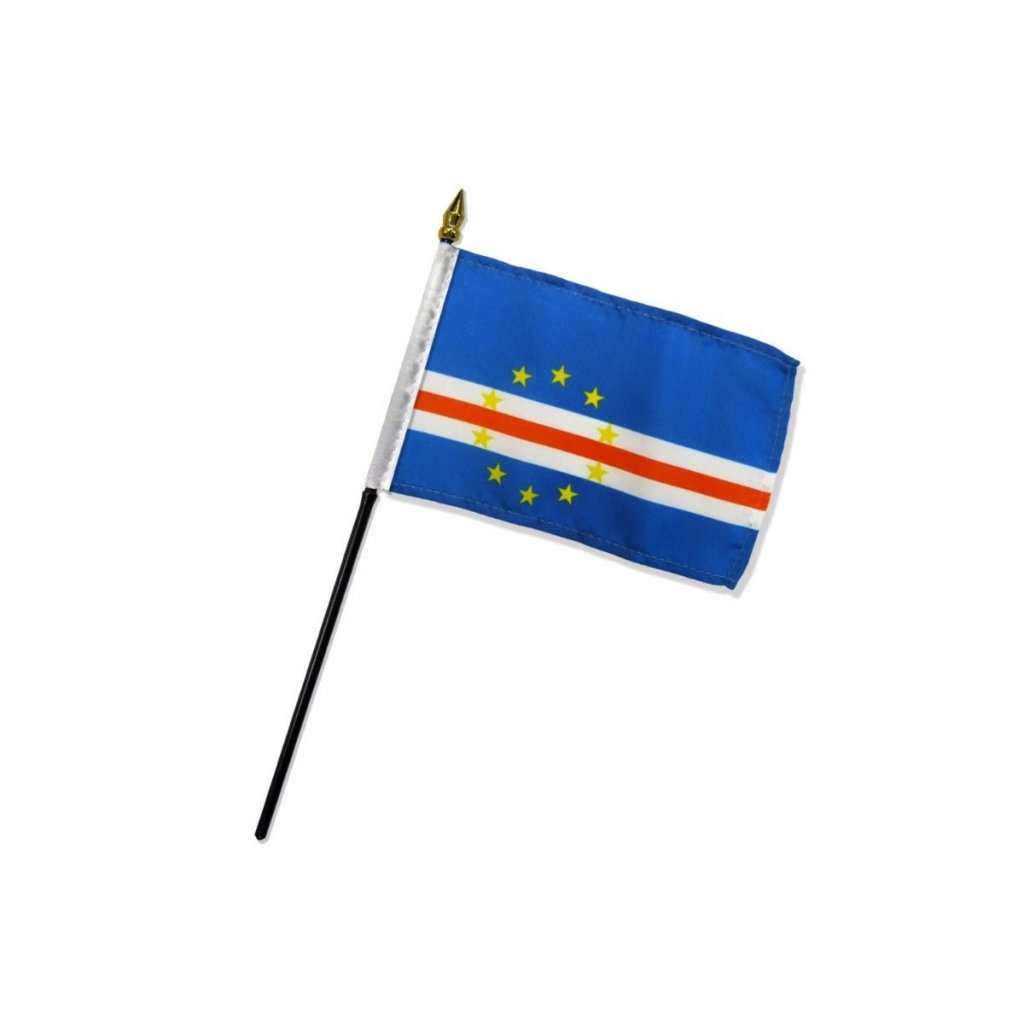 Cape Verde 4x6in Stick Flag - Flags Importer