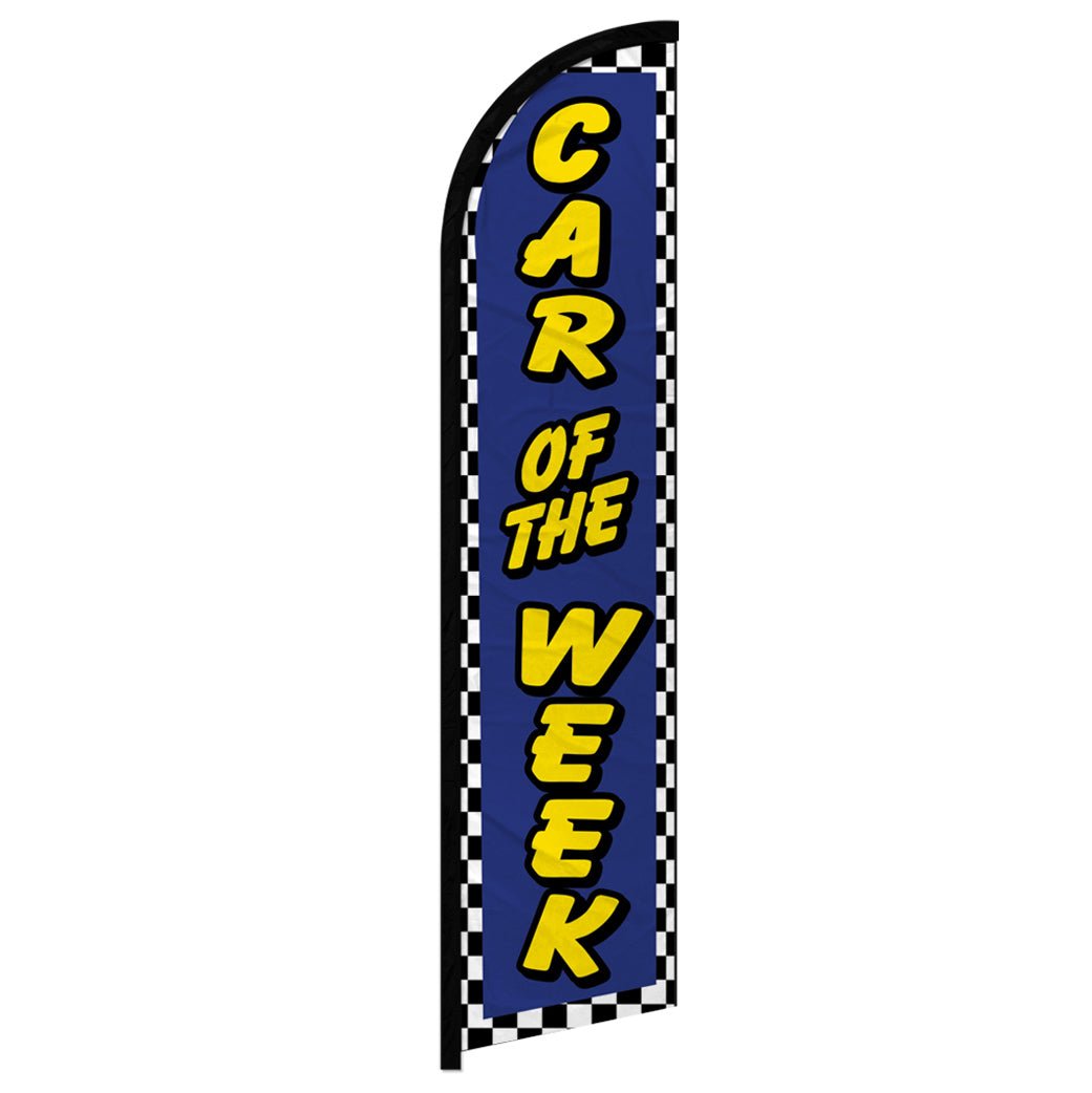 Car of the Week (Blue) Windless Banner Flag - Flags Importer