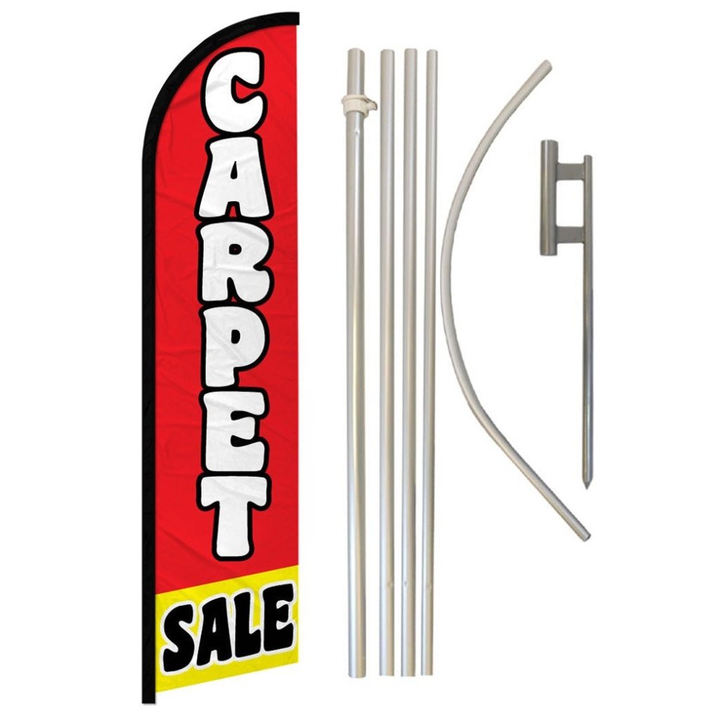 Carpet Sale Windless Banner Flag & Pole Kit - Flags Importer