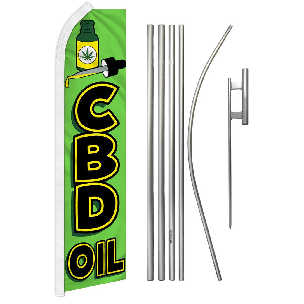 C.B.D. Oil Super Flag & Pole Kit - Flags Importer