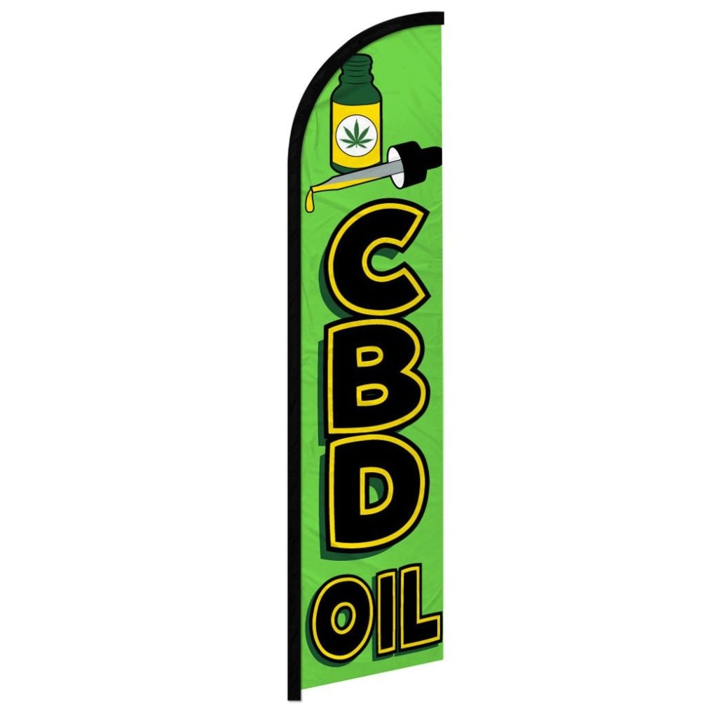 C.B.D. Oil Windless Banner Flag - Flags Importer