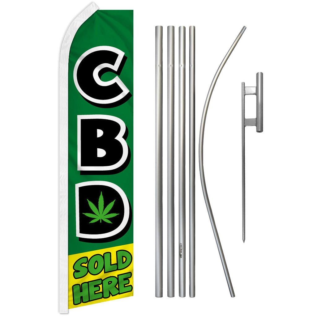 C.B.D. Sold Here Super Flag & Pole Kit - Flags Importer