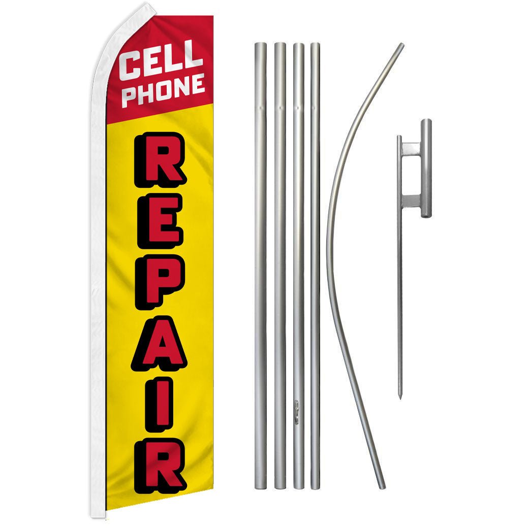 Cell Phone Repair (Letters) Super Flag & Pole Kit - Flags Importer