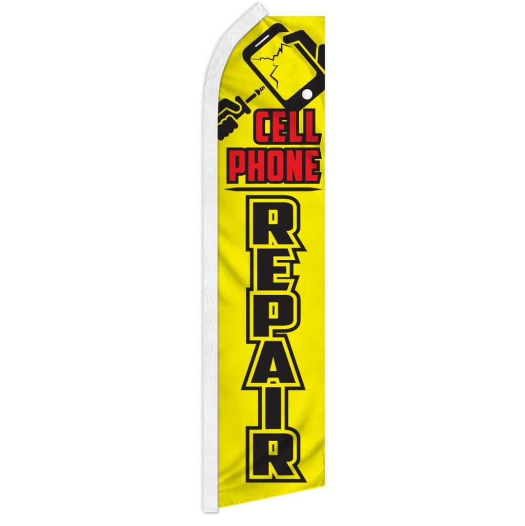 Cell Phone Repair (Yellow & Black) Super Flag - Flags Importer