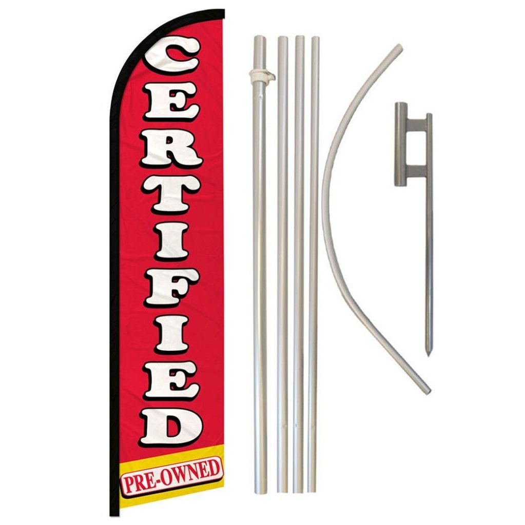 Certified Pre - Owned Windless Banner Flag & Pole Kit - Flags Importer