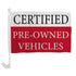 Certified Preowned Single - Sided Car Flag - Flags Importer