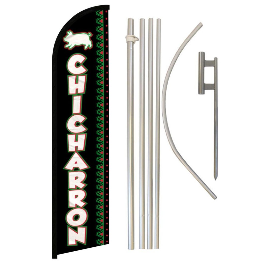 Chicharron Windless Banner Flag & Pole Kit - Flags Importer