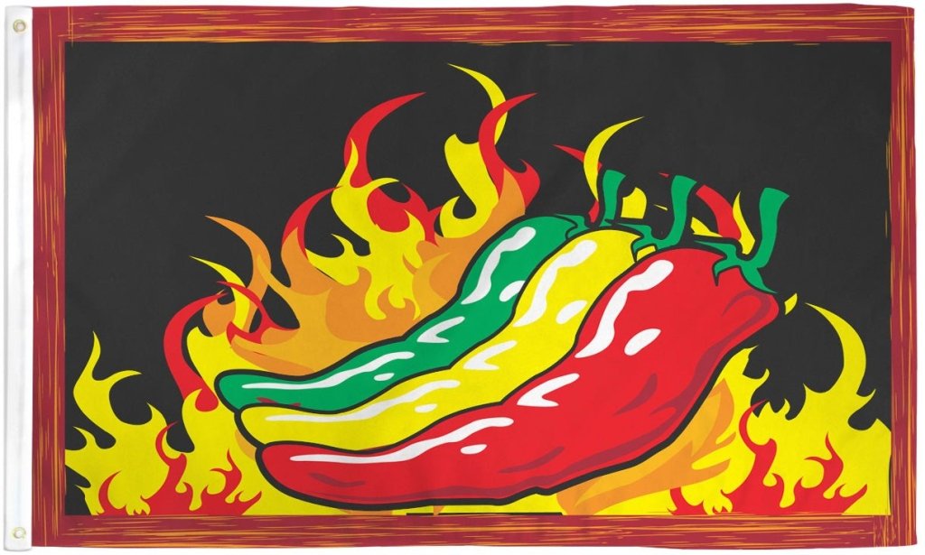 Chilies Flag 3x5ft Poly - Flags Importer