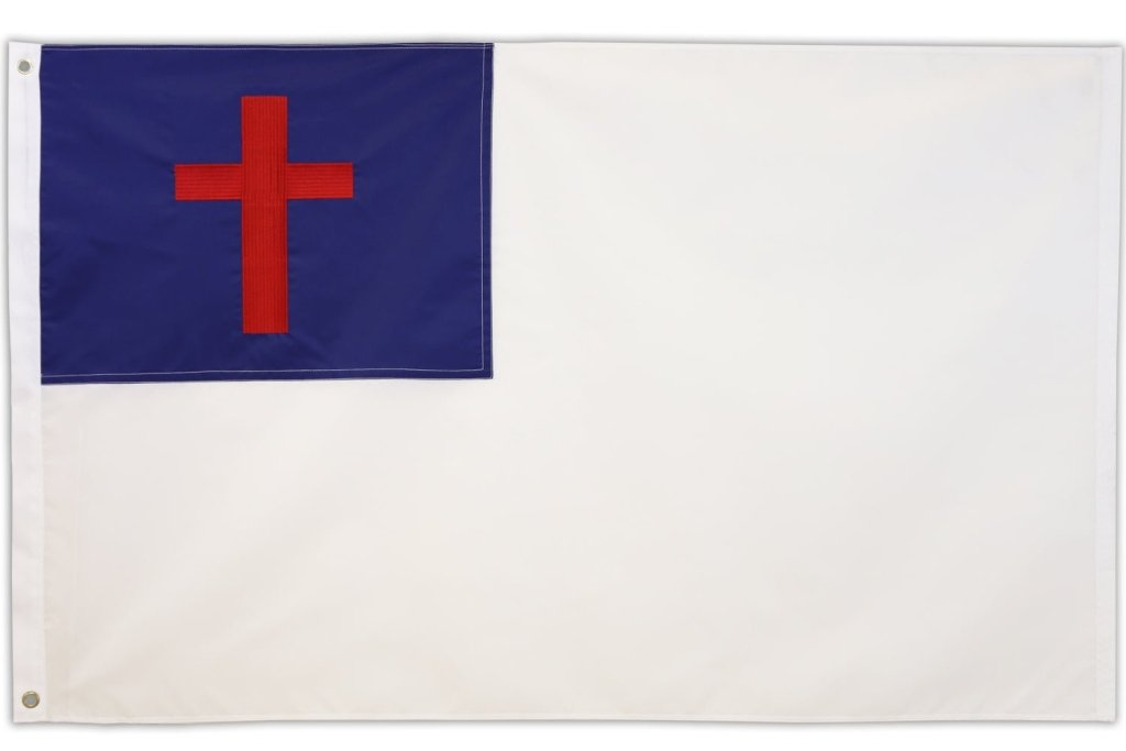 Christian Embroidered Flag 3x5ft - Flags Importer