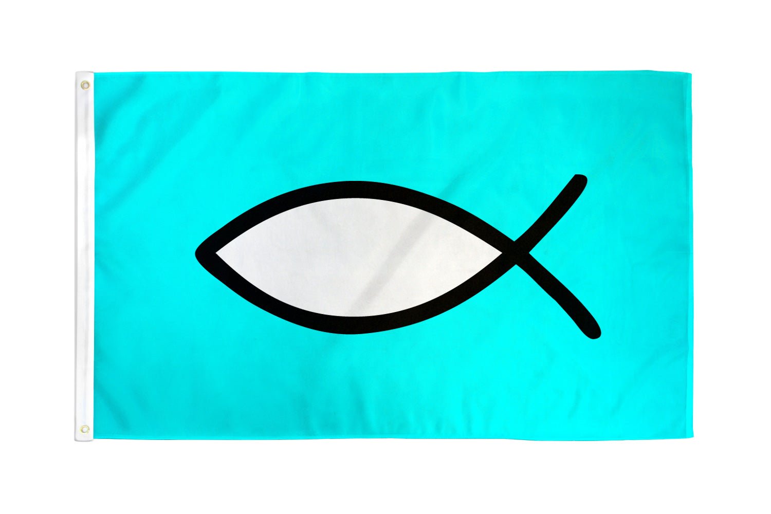 Christian Fish Flag 3x5ft Poly - Flags Importer