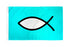 Christian Fish Flag 3x5ft Poly - Flags Importer