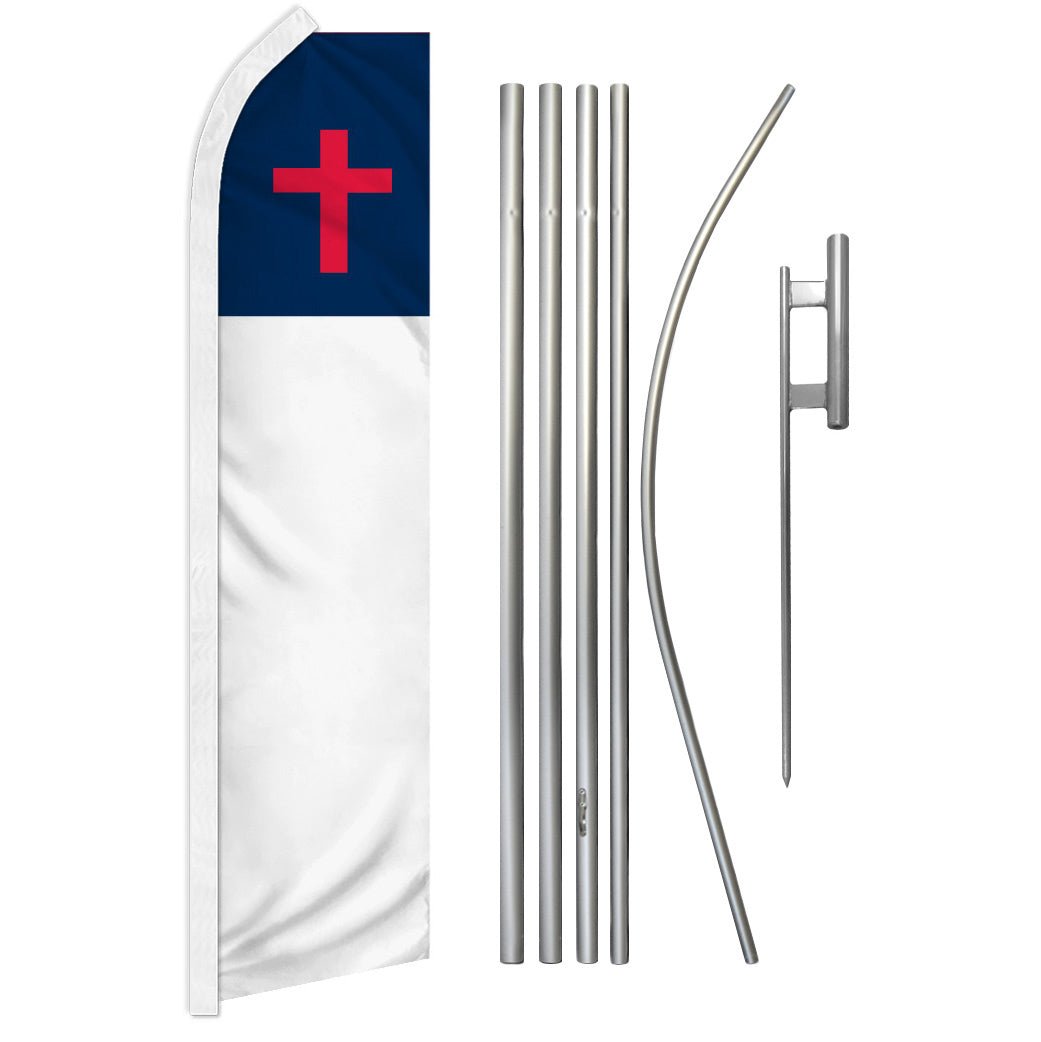 Christian Super Flag & Pole Kit - Flags Importer