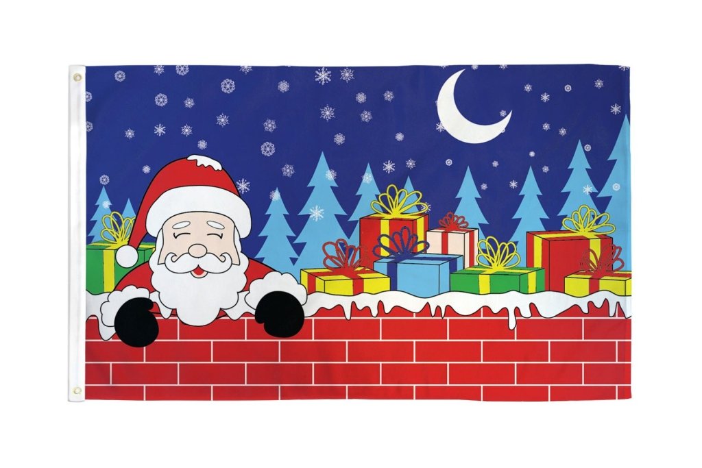 Christmas Eve Santa Flag 3x5ft Poly - Flags Importer