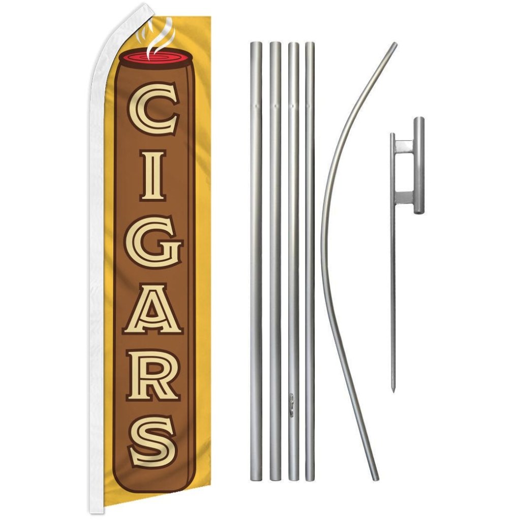 Cigars (Yellow) Super Flag & Pole Kit - Flags Importer