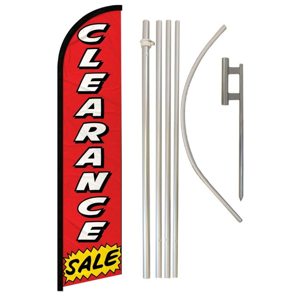 Clearance Sale Windless Banner Flag & Pole Kit - Flags Importer