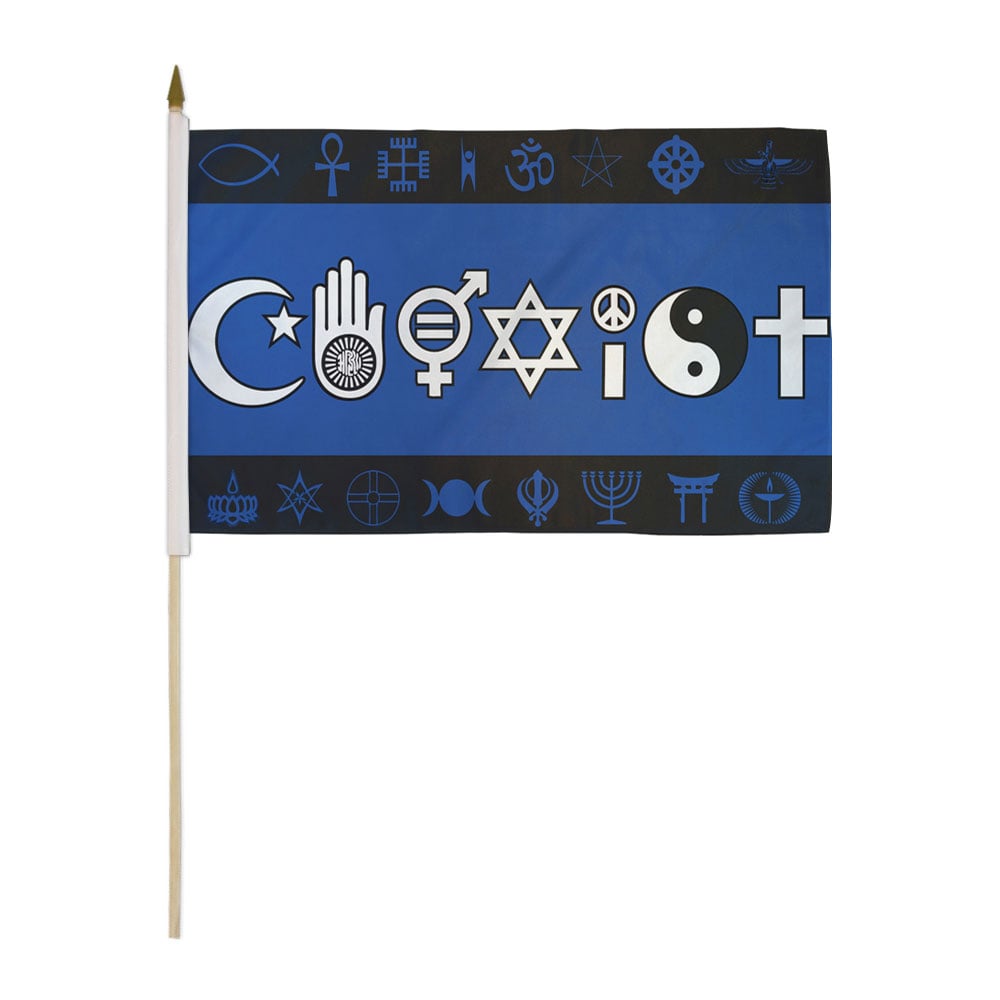 Coexist 12x18in Stick Flag - Flags Importer