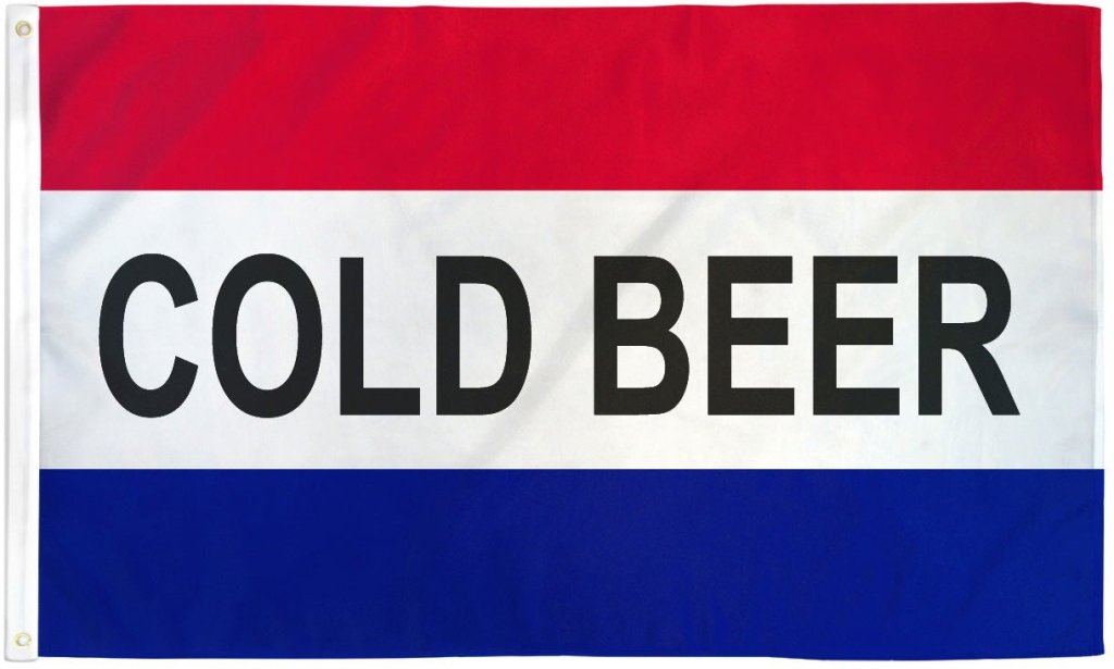 Cold Beer Flag 3x5ft Poly - Flags Importer