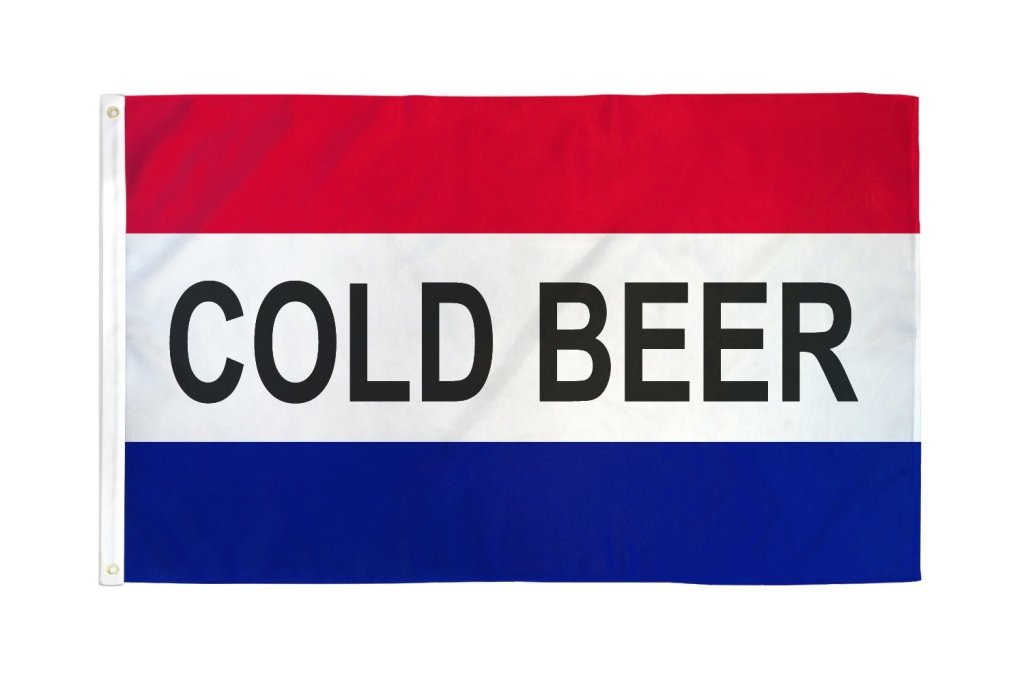 Cold Beer Flag 3x5ft Poly - Flags Importer