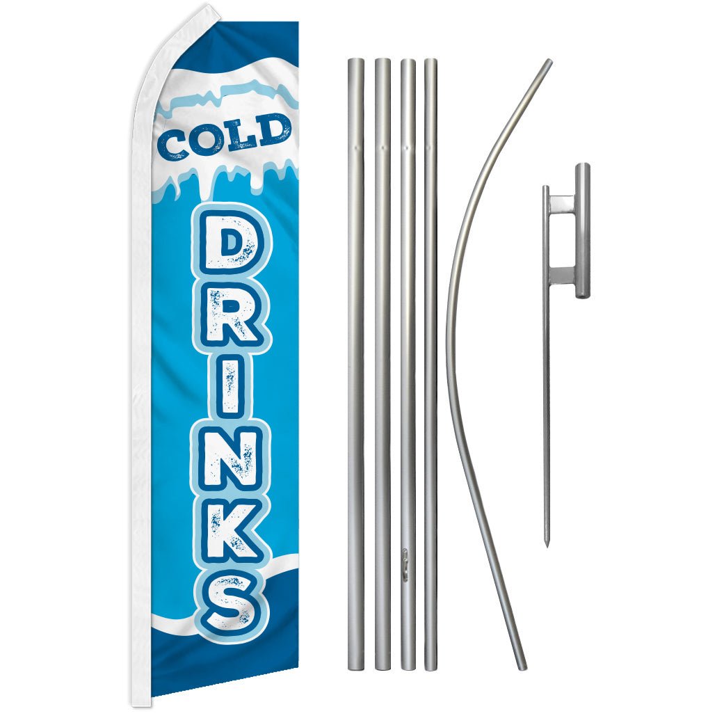 Cold Drinks Super Flag & Pole Kit - Flags Importer