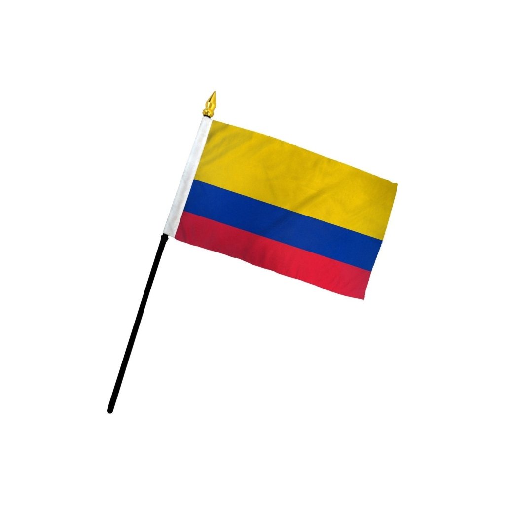 Colombia 4x6in Stick Flag - Flags Importer