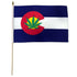 Colorado (Leaf) 12x18in Stick Flag - Flags Importer