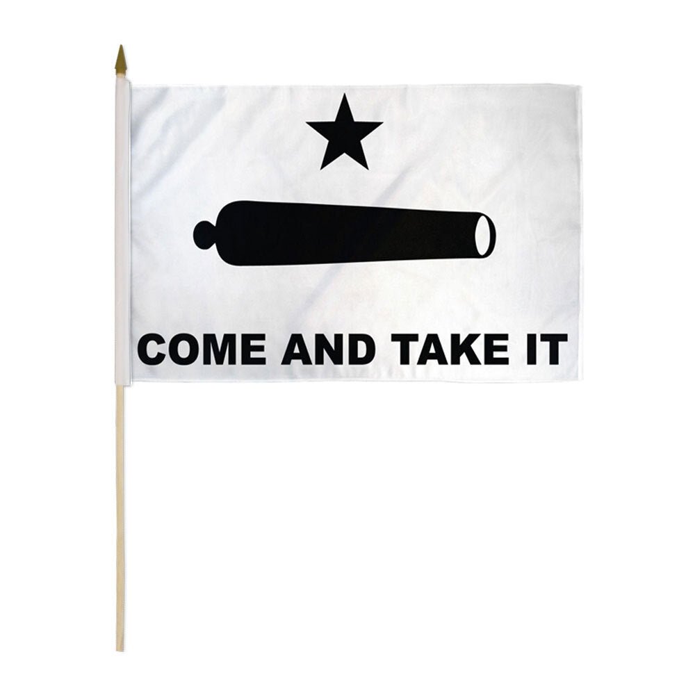 Come and Take It (Gonzales) 12x18in Stick Flag - Flags Importer