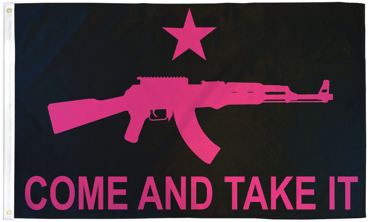 Come and Take It (Rifle Pink) Flag 3x5ft Poly - Flags Importer