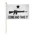 Come and Take It (Rifle White) 12x18in Stick Flag - Flags Importer