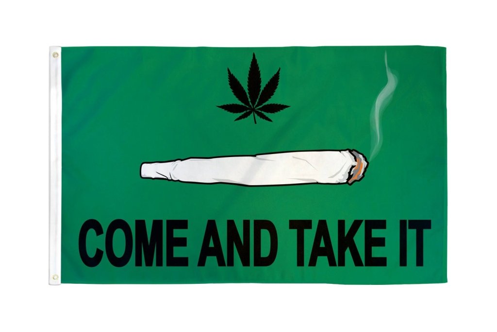 Come and Take It Spliff Flag 3x5ft Poly - Flags Importer