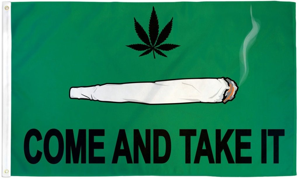 Come and Take It Spliff Flag 3x5ft Poly - Flags Importer