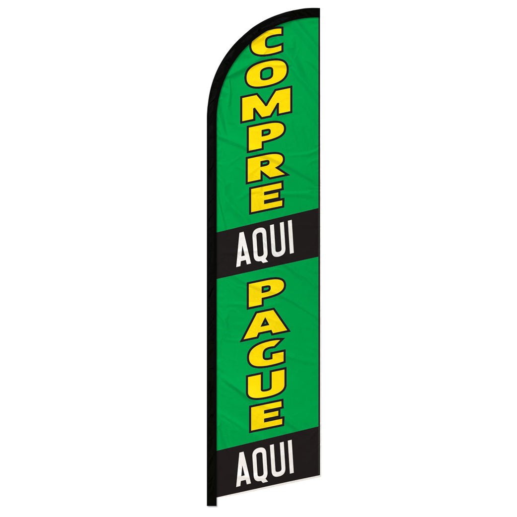 Compre Aqui Pague Aqui Windless Banner Flag - Flags Importer