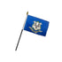 Connecticut 4x6in Stick Flag - Flags Importer