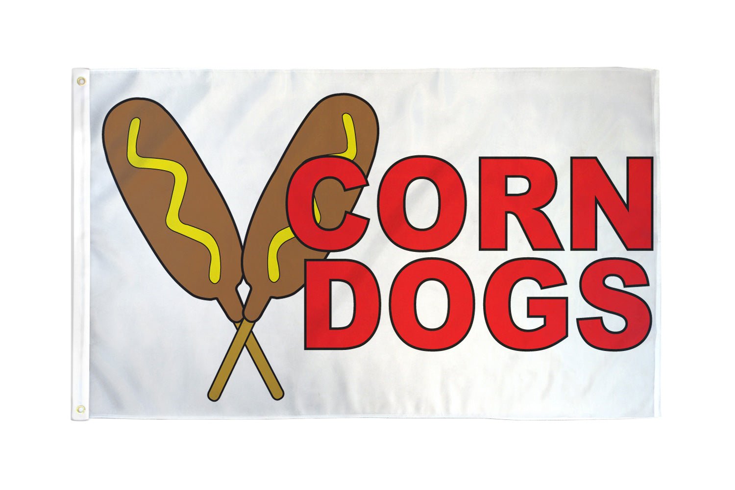 Corn Dogs Flag 3x5ft Poly - Flags Importer